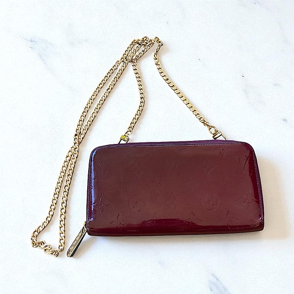 Authentic Louis Vuitton Vernis Zippy wallet on chain crossbody mini bag - Picture 1 of 10